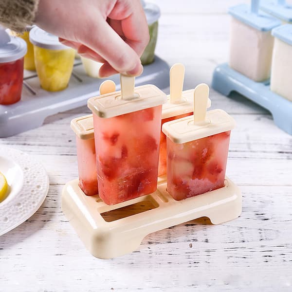 Cellblockformar Glassform Isglass Gelé Pop Popsicle Maker Formbricka Blå
