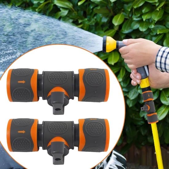 Trädgårdsvattenslangkoppling - vattenslangadapter - vattenslang - med avstängningsventil - 2-pack - grå