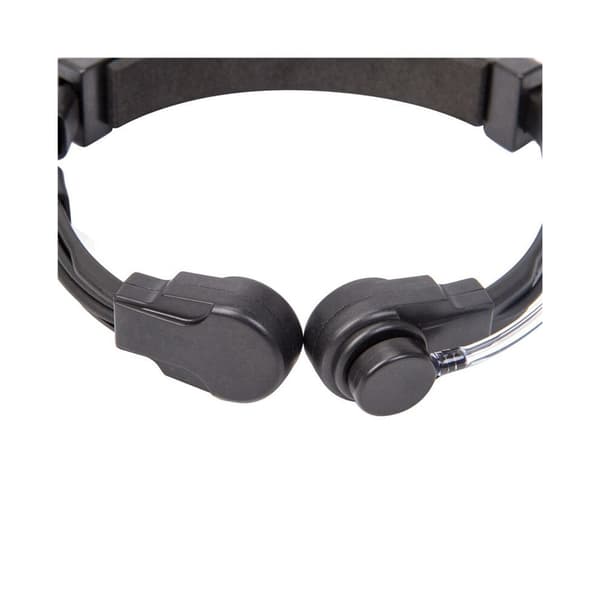 Två infällbara kraftiga strupmikrofonheadset med NATO-kontakter