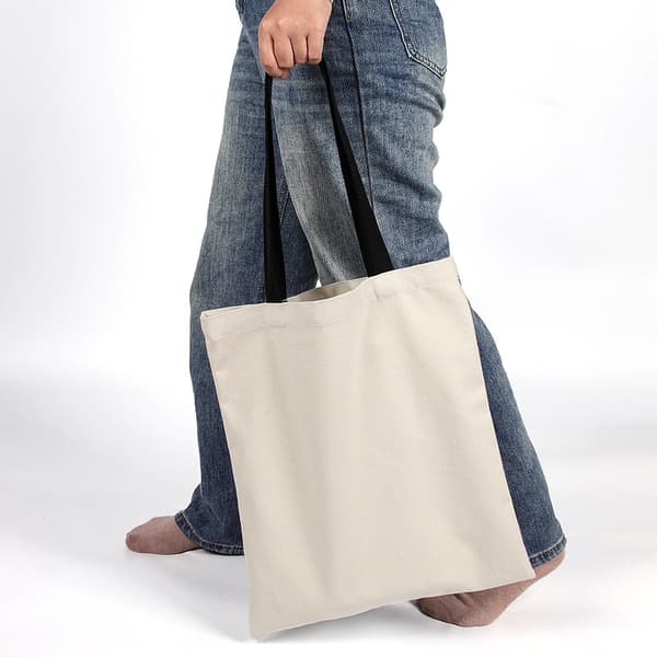 Elegant Expanderbar Väska Innerficka Bomull Shopping Dragkedja Stor 2-pack