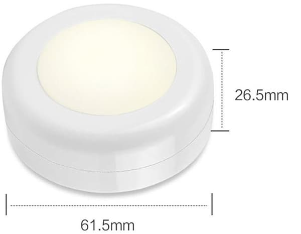 Runde LED-lys - 16 farver - Trådløse - 6-pak