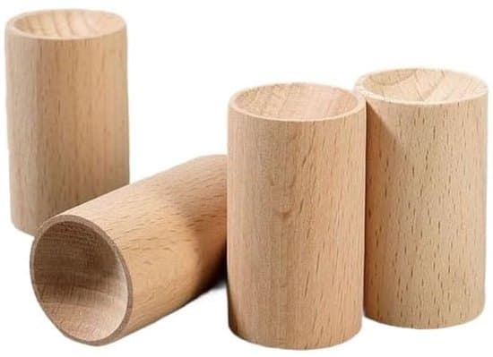 4-delt træ æterisk olie diffuser-aromaterapi-langvarig-25x25x45mm-hjemmekontor bil