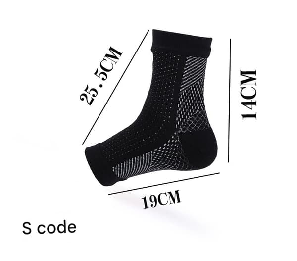 Fire-pak kompressionsstrømper, unisex, ankelstøtte - S