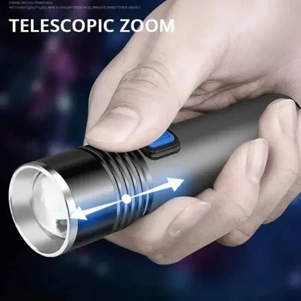 Ladattava LED UV-mustavalotaskulamppu