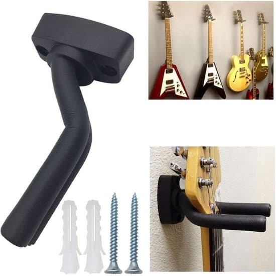 Gitarrhängare - Universell väggkrok för gitarr, bas, mandolin och banjo - Robust och säker förvaringslösning för alla storlekar