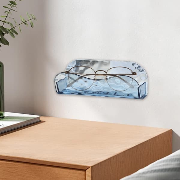 Blå 3-pack väggmonterade glasögonhållare med dräneringshål