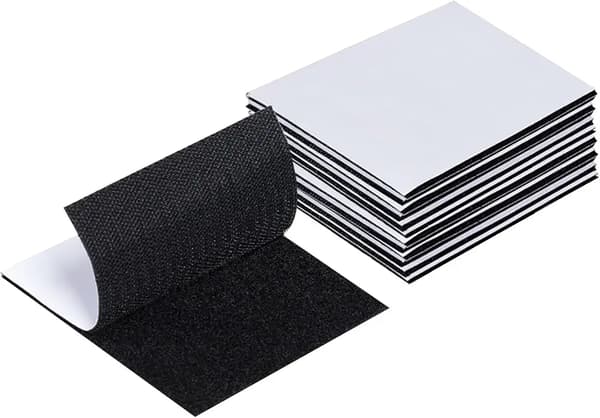 10 par selvklæbende firkantede fastgørelsestapepuder til sofapuder og møbler (6x6cm, sort)