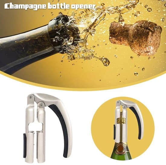Champagnekorkskruv - Professionell korkskruv för mousserande vin - Silver