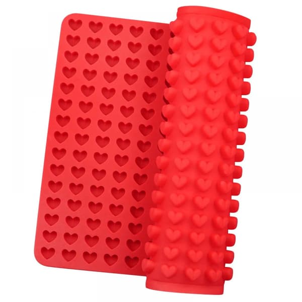 Mini hjerteformet silikone bageplade, mini DIY hundekiks bageform