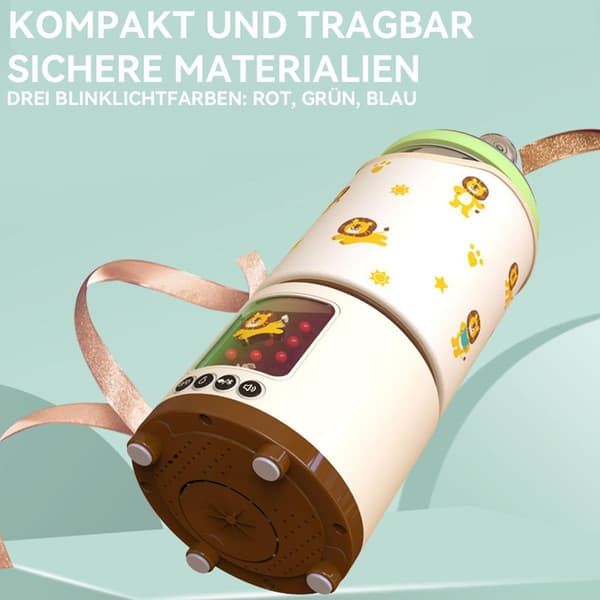 Nappflaskvärmare, 4 temp. inställningar, med vitt brus, BT, LCD-skärm.