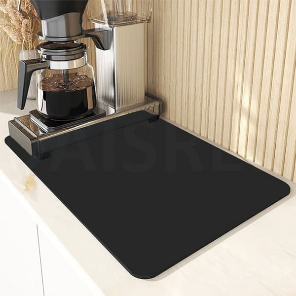 Kaffemaskine absorberende måtte, velegnet til køkken, sort, 30*40 cm