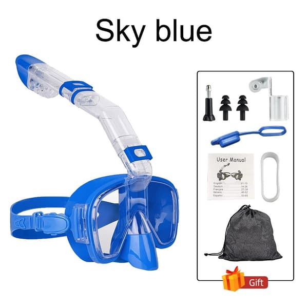 Hopfällbart Anti-Imma Dykmaskkit Heltorrt Toppsystem