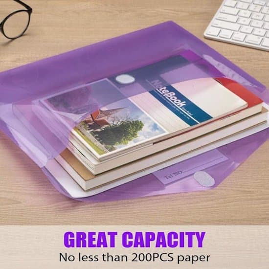 A4-mapp - knappar - färgade kuvert - 10-pack