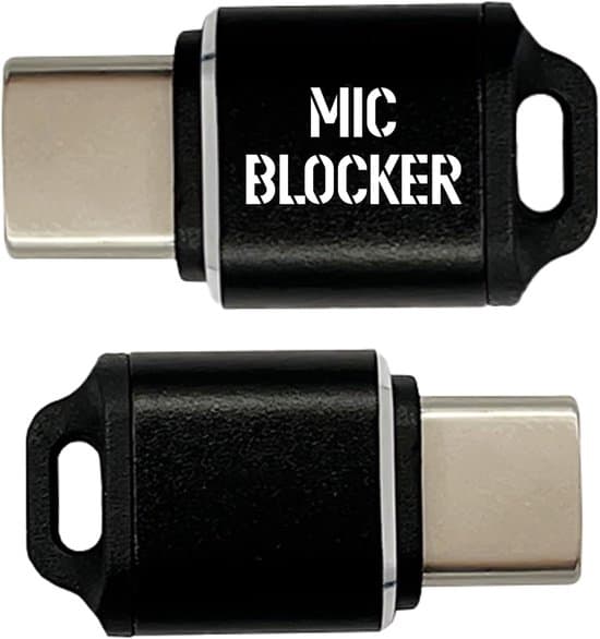 Typ-C Mikrofonblockerare – Sekretessskydd och Avlyssningsskydd för iPhone 15/Pro/Max, iPad Pro/Air/Mini, Mac, Android, Windows (2 stycken)