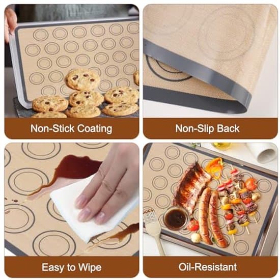 Macaronbakmatta - Non-stick-beläggning - 42 x 29,5 cm