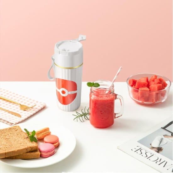 Ledningsfri 450 ml USB-C bærbar smoothieblender med 6 knive i rustfrit stål