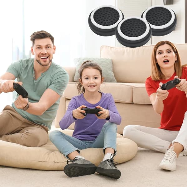 16-delt sæt med PS4/PS5 joystick-covers, joystick-kapper, aim assist-greb og controllertilbehør
