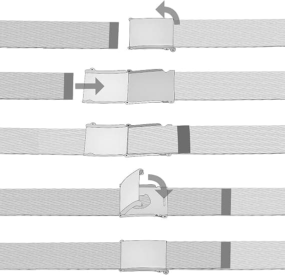 Bälte i väv, enkelt och mångsidigt legeringsspänne 130 cm - kamel
