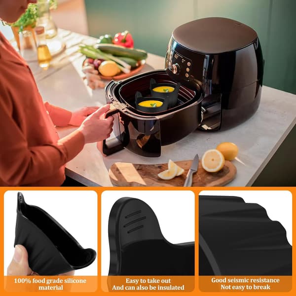 Multifunktionel Easy-Clean Silikone Bageform Dessert Muffin Værktøj - Grå