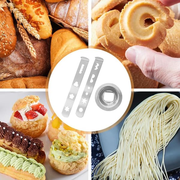 Stykker Cookie Press Tilbehør Rustfrit Stål Forbindelsesring Kiksform