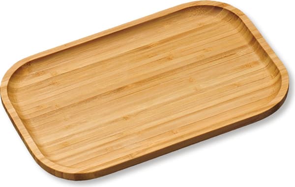 Bambubricka, 30,5 x 20,5 x 2 cm tebricka bricka rektangulär grillbricka