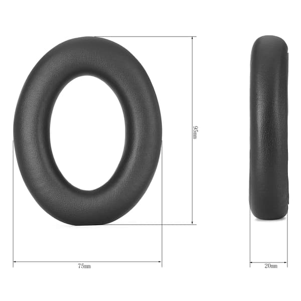 1 par sorte ørepuder til Sennheiser HDB 630 Momentum 4 Accentum Plus