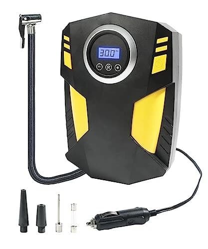 Elektrisk däckpump, bärbar luftsensor för fordon.