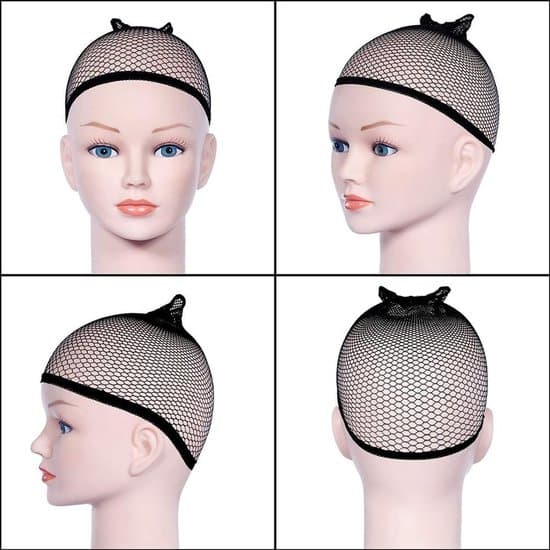 8 elastiske åndbare parykhætter i nylon