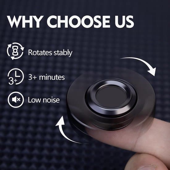 Sort 3.9x2.4x1.3 cm Fidget Spinner Stressaflastende Legetøj