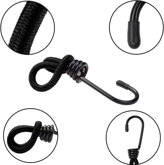 Elastiske kroge til presenninger og bannere - 25 stk. - 15 cm