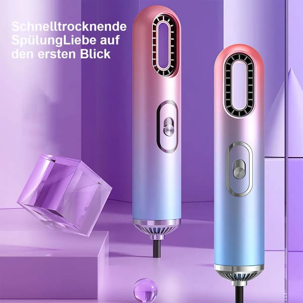 Tre-i-ett hårtork, negativ jonhårtork, med stylingmunstycke och diffuser, flernivå temp. justering