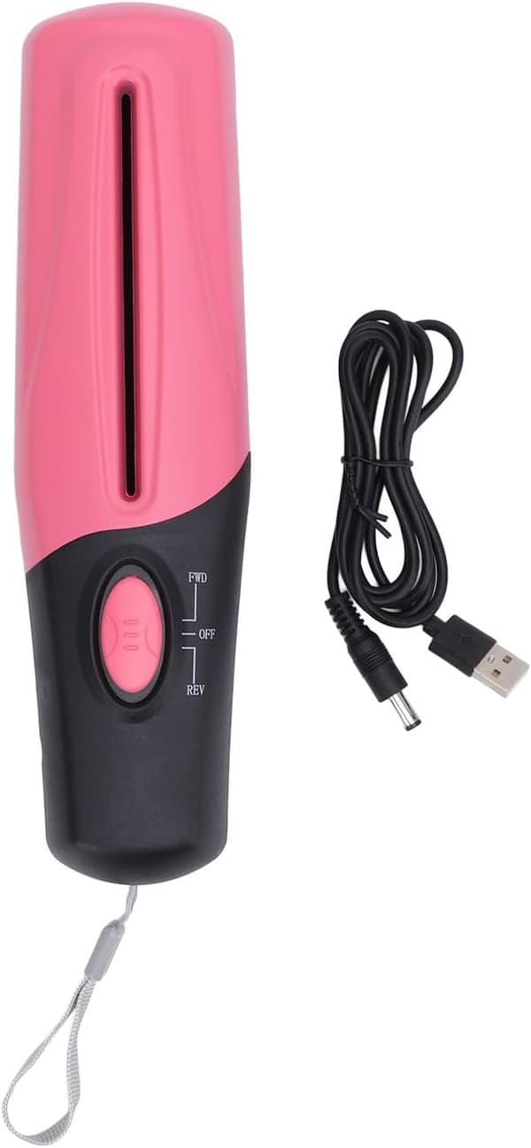 Bärbar USB-driven mini-handhållen dokument- och kvittoskär – rosa