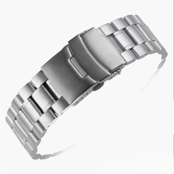 Højkvalitets massivt rustfrit stål herre metalarmbånd 20mm - sort