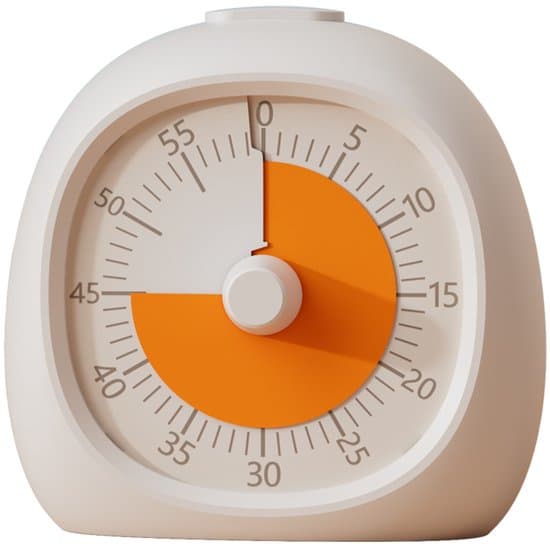 Visuel Timer - Timer - 9x9,5 cm - Genopladelig - Studietimer til Børn og Voksne - ADHD Timer - Køkkentimer - Magnetisk - Hvid og Orange