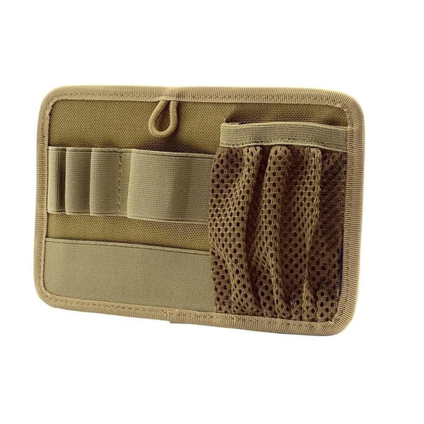 Förvaringsbräda Multifunktionell Organizer för Ryggsäckar Västar Väskor Daglig Förvaring Elastiska Nätfickor 2-pack Khaki