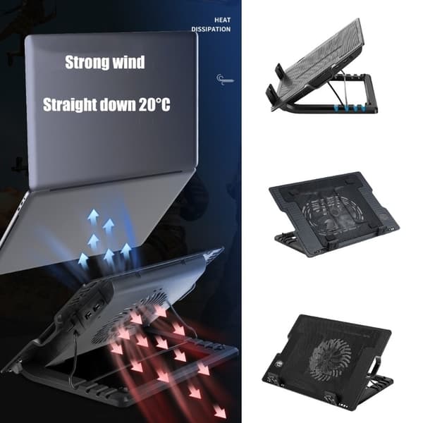 Stille ventilator justerbar til pc'er, laptops og gaming laptops.