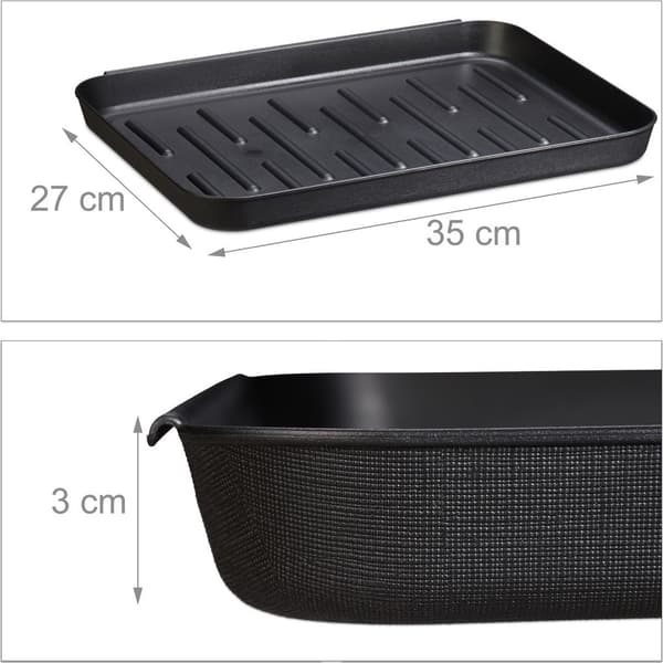 Skodroppbricka svart 35,0 x 27,0 cm