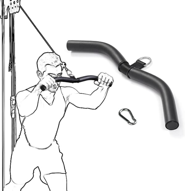 Träningsstång, biceps, pull-ups, triceps, svart, stål, textur, 40 cm