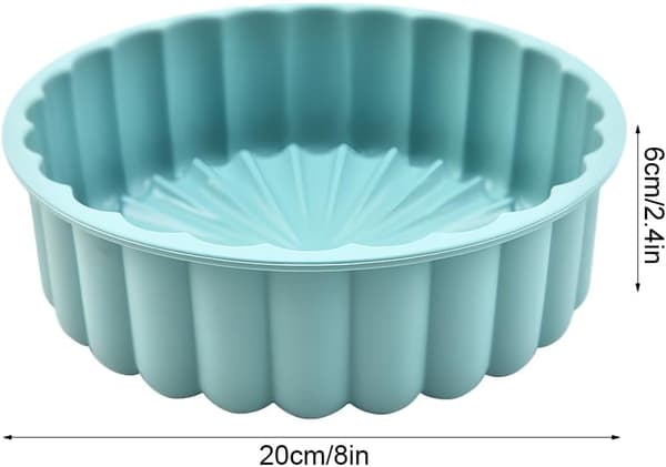 Silikone kageform - 20 cm rund bageform - Silikoneform til kager og bagning