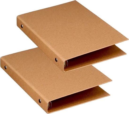 Genopfyldelig A5 Kraft Ringbind Mappe - 6 Ringe til Dokumenter og Scrapbog - 2 Stykker