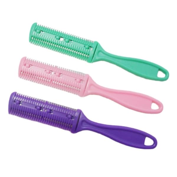 3-delt tilspidset kam sæt, herrefrisørkam, DIY frisør rustfrit stål blade