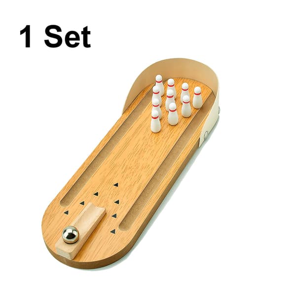 Mini Bordsbowling Set Roligt Familjespel Nyhetspresent Barnidé Klassisk