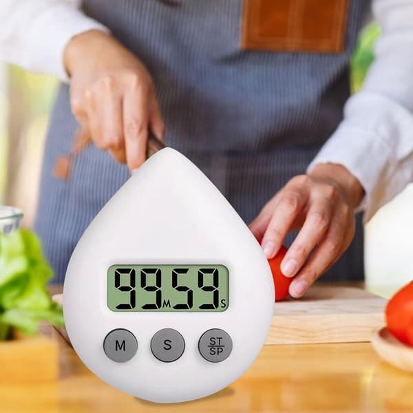 Vattentät timer, duschstänksäker timer, sugkoppstyp ingen stansning badrumstimer, 2 stycken, svart