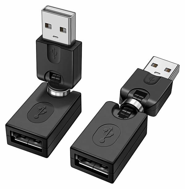 USB hun til han forlængerkabeladapter, egnet til PC bærbar, 360° rotation