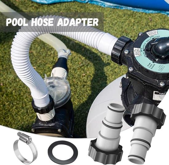 2-delt poolslangeadaptersæt - Passer til 32 mm og 38 mm slange - Poolpumpeforbindelse