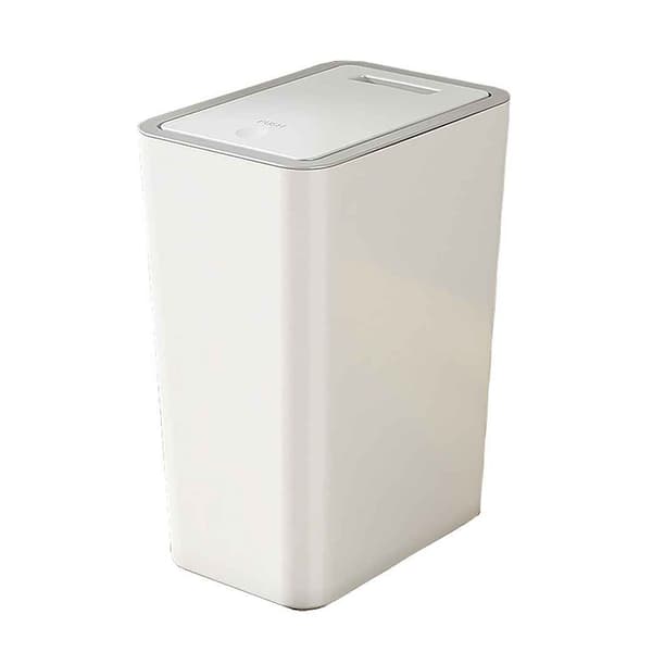 Kök/Badrum Papperskorgar, 10-pack med lock - Vit