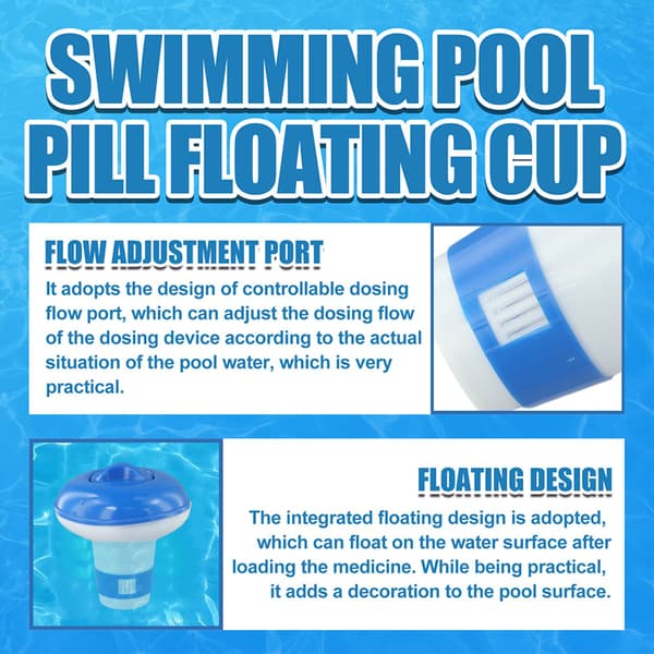 Poolapplikator Tablett Flytande Dispenser Ingen Läckagedesign