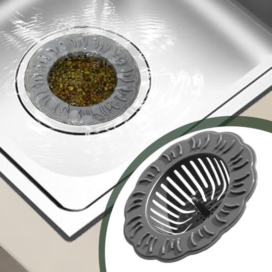 Avloppsfilter - Diskho Filter - Anti-igensättning - Blommönster - 1 Styck - Grå