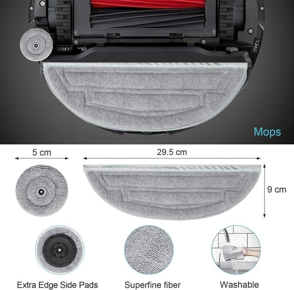 INF Tilbehør til Roborock S8 MaxV Ultra – Børster, filtre, mopper