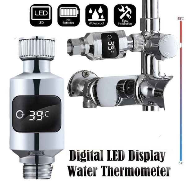 LED Digital Duschvattentermometer Temperaturdisplay i realtid